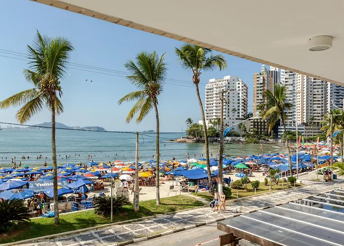 Apto - Predio De Frente Para Praia - Asturias - Guaruja - 2 Vagas Garagem - Wi-Fi E Ar Condicionado